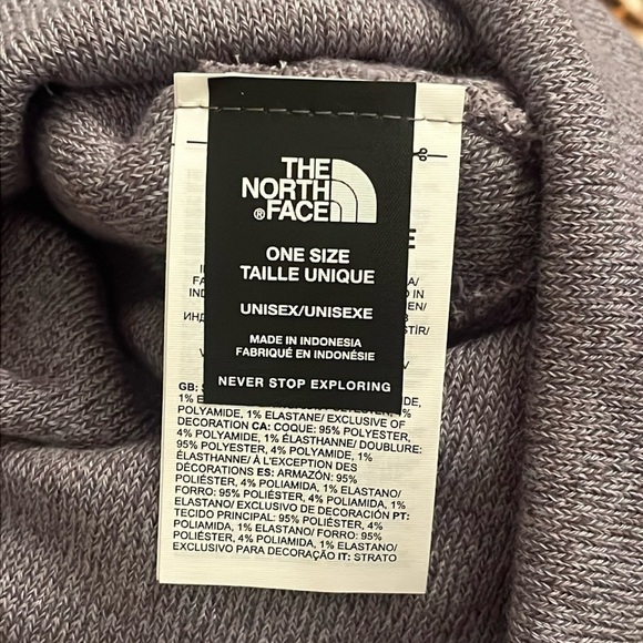 Brand New The North Face Dockworker Recycled Beanie Gray Knit Hat Embroidered - Picture 10 of 15